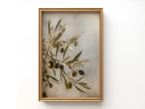Olive Branch | Green Vintage Kitchen Decor | Downloadable PRINTABLE Digital Art Print | Instant Download Wall art.