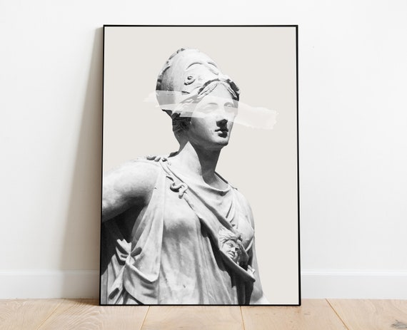 Athena Statue Print, Greek statue, Print Athena, Digital download, Greek mythology art, Bust statue, Aesthetic Room Decor, Marble Sculpture