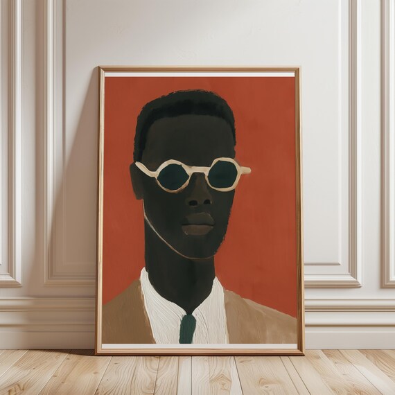 Chic Modern Fashion Illustration, Mid-Century Gouache Art with Retro Style (Digital Download) 406