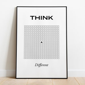 Think Different, Steve Jobs Quote, Famous quote, Typography Art, Printable Wall Decor, stoicism poster, INSTANT DOWNLOAD, home decor.