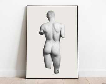 Marble Torso Statue Print, Greek Mythology Art (Digital Download)