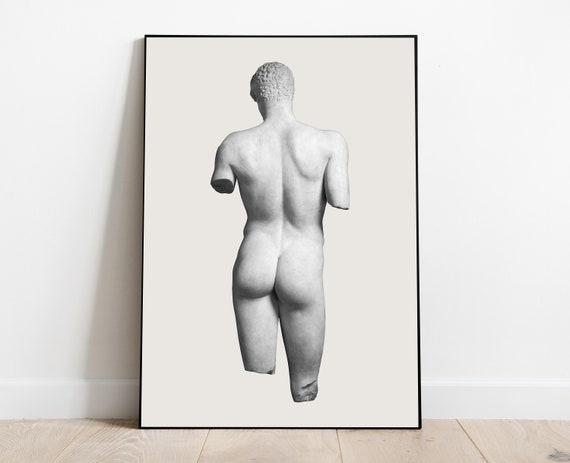 Naked Statue Print, Rome statue, Greek Statue, Digital download, Greek mythology art, Bust statue, Aesthetic Room Decor, Marble Sculpture