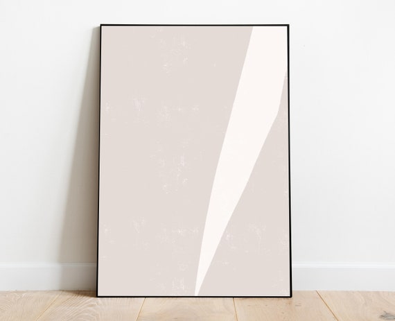 Beige Wall Art, Abstract Art Print, Neutral Art Print, Cream wall art, Minimal Art, Aesthetic room decor. Brush Stroke Wall Art, Fine art