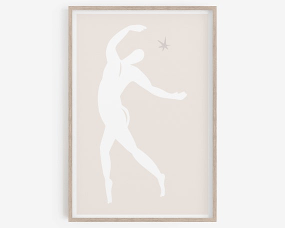 Beige Wall Art, Matisse print, Abstract Art Print, Neutral Art Print, Cream wall art, Minimal Art, Aesthetic room decor, Fine art.