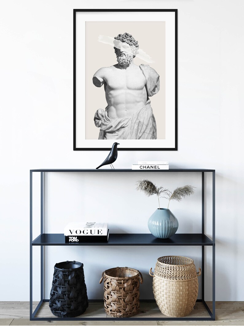 Zeus Statue Print God Statue Print Zeus Digital Download | Etsy