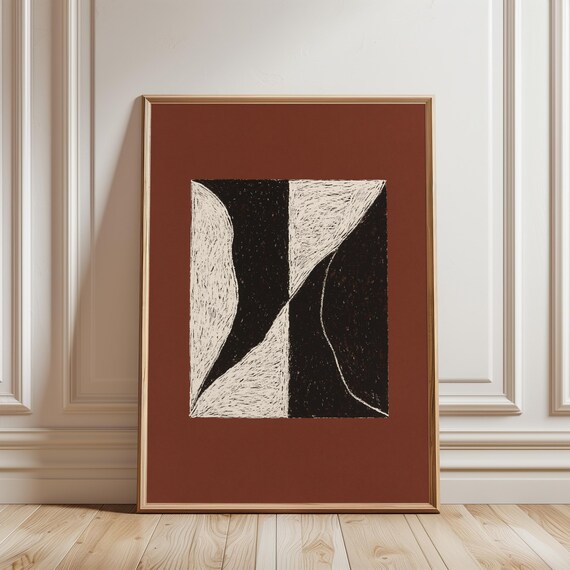 Minimalist Abstract Geometric Art, Mid-Century Modern Design (Digital Download) 564