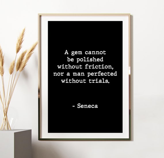Seneca Stoic Quote T Shirt - Philosophy, Stoicism, Gem Seneca Stoic Quote T Shirt - Philosophy, Stoicism, Gem
