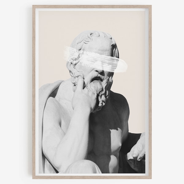 Socrates statue home decor, Stoic, Aesthetic Room Decor, Amor Fati, Stoicism, Marble Sculpture,  Memento Mori, Philosophy, Printable.