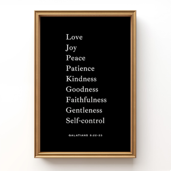 Fruit of the Spirit Printable Art, Galatians 5:22-23 (Digital Download)