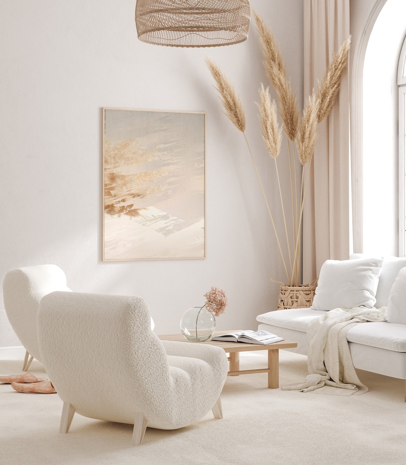 Neutral Art DIY Wall Art Beige Wall Art Abstract Art Large Etsy