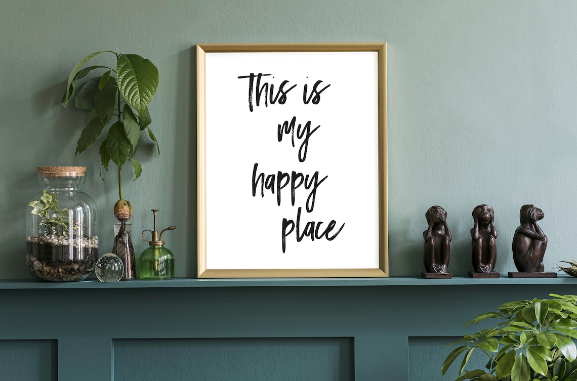 This is My Happy Place Wall Art Printable Instant Download Etsy
