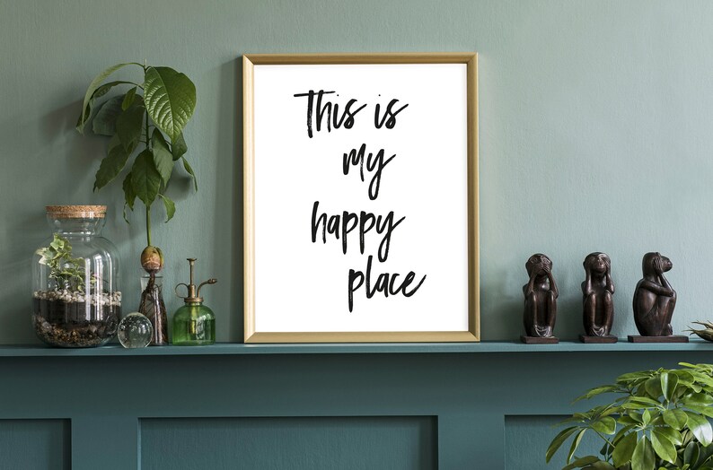 This is My Happy Place Wall Art Printable Instant Download Etsy