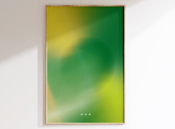 Green Aura poster | Angel number 444 | y2k indie room decor | PRINTABLE Digital Download.