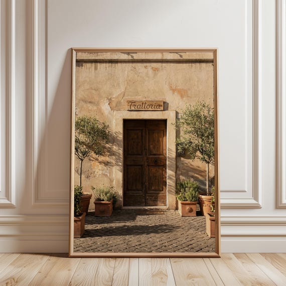 Vintage Mediterranean Door Art, Italian Trattoria Photo, Rustic Decor (Digital Download) 170