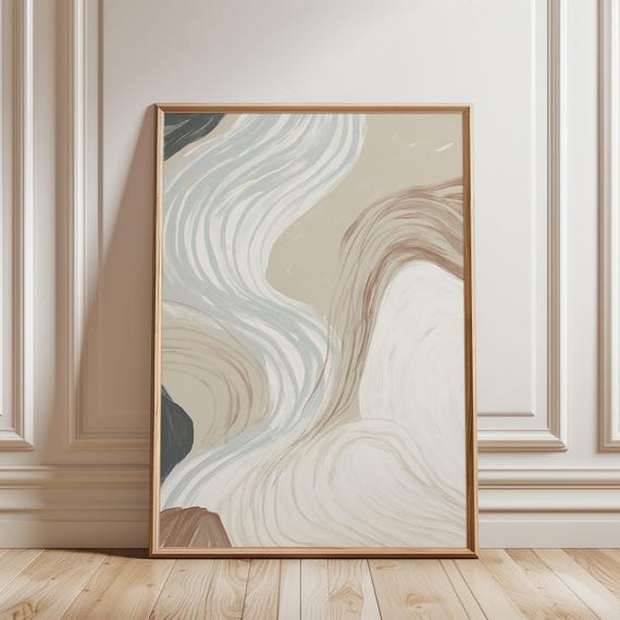 Neutral Minimalist Abstract Print, Earthy Summer Decor Wall Art (Digital Download) 628