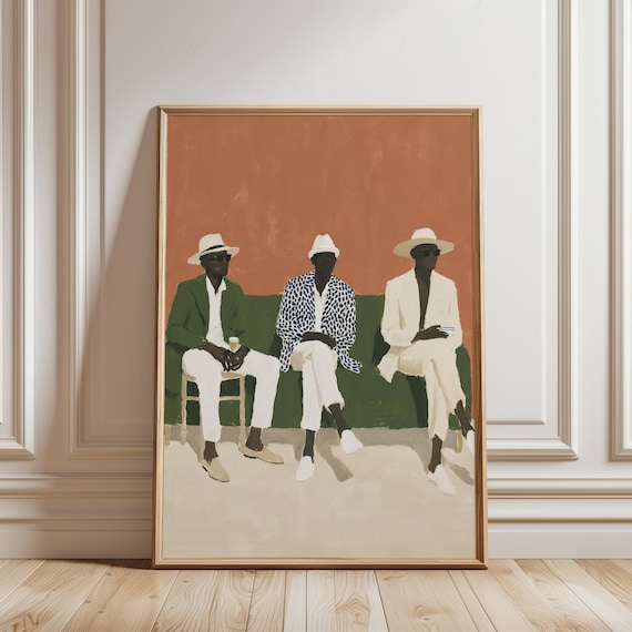 Les Sapeurs Congolais Fashion Portrait, Vintage Dandy Summer Decor (Digital Download) 658