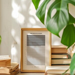 memento mori print Black and White Life Calendar PDF: Stoic Wall Art, Printable Instant Download