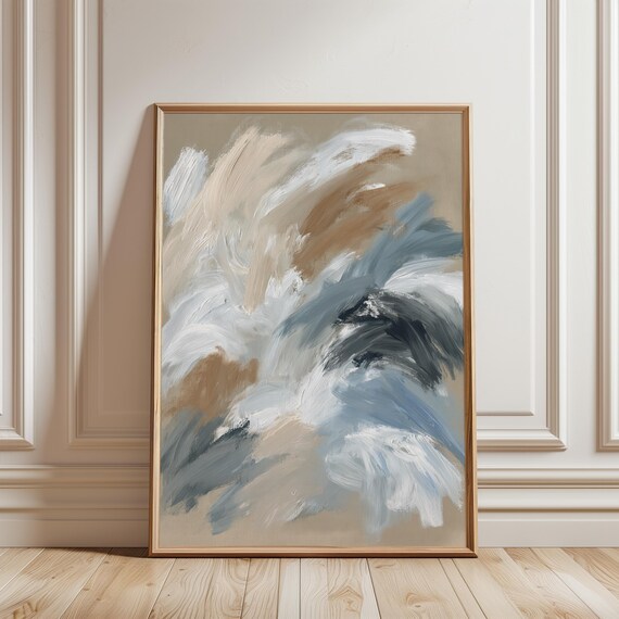 Abstract Coastal Composition, Minimalist Neutral Wall Art (Digital Download) 527
