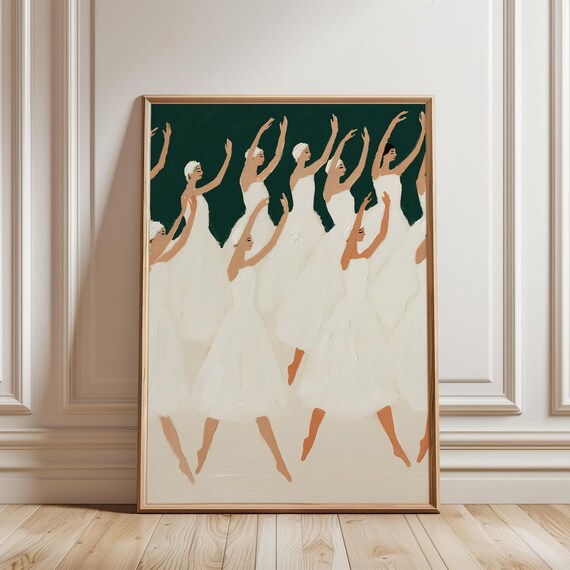 Elegant Ballet Dance Print, Minimalist Summer Decor Wall Art (Digital Download) 647