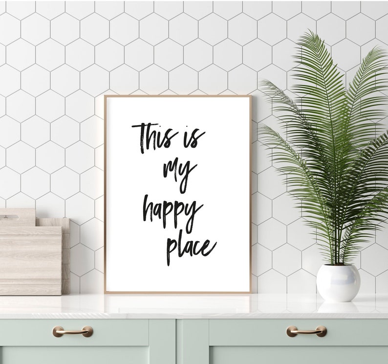 This is My Happy Place Wall Art Printable Instant Download Etsy