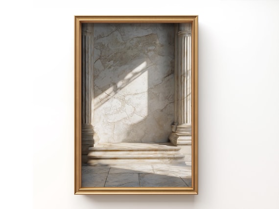 Rome Column Printable Art | Marble Sculpture | Greek Mythology Decor | Classical Aesthetic Wall Art | Instant Download | Elegant Home Decor