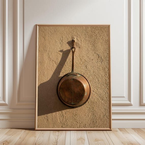 Rustic Copper Pan Still Life, Amalfi Coast Kitchen Art (Digital Download) 167