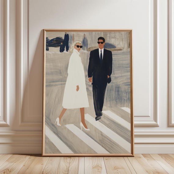 Chic Vintage Street Style: Carolyn Bessette and John F. Kennedy Jr (Digital Download) 399