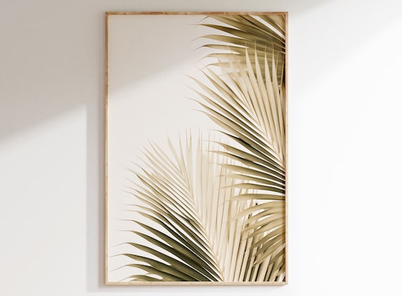 Boho Palm Poster - Neutral Home Decor Printable Art - Mediterranean Decor