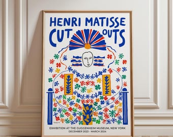 Henri Matisse Exhibition Poster Print, Mid Century Modern Wall Art, Colorful Abstract Museum, Vintage Retro Home Decor (Digital Download)
