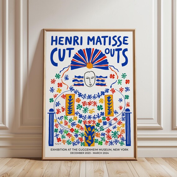 Henri Matisse Exhibition Poster Print, Mid Century Modern Wall Art, Colorful Abstract Museum, Vintage Retro Home Decor (Digital Download)