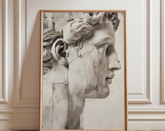 Stampa della statua di David, Roma antica, scultura in marmo (download digitale)