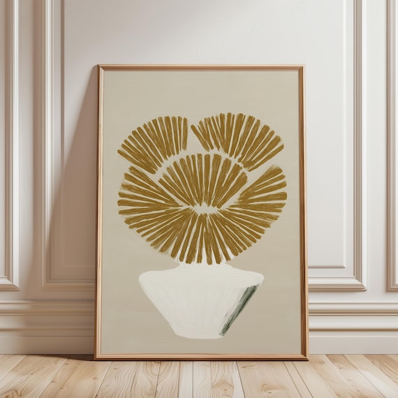 Neutral Coastal Wall Art Print, Organic Sculpture Decor, Living Room (Digital Download)