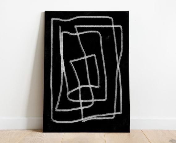 Brush strokes, Modern art, Mid Century Wall Art, Contemporary Art, Geometric Wall art, Abstract Art Print, Aesthetic Room Decor, Art Deco,