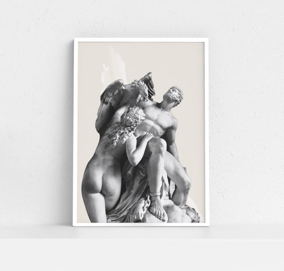 Prometheus Statue, Wall Art, Titan, Digital Print, Greek mythology art, Greek Decor, Aesthetic room decor.