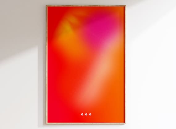 Red Aura poster | Angel number 666 | Aesthetic room decor | PRINTABLE Digital Download.