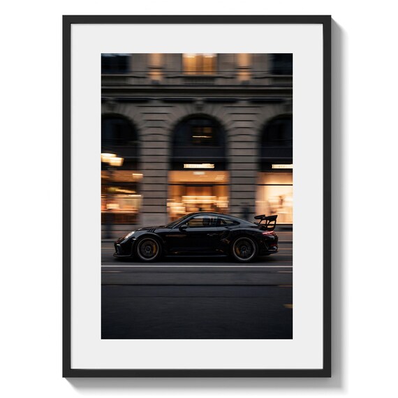 Porsche 911 GT3 RS Night Drive – Supercar Wall Art, Luxury Car Print, Modern Automotive Poster for Office or Garage Decor (digital download)
