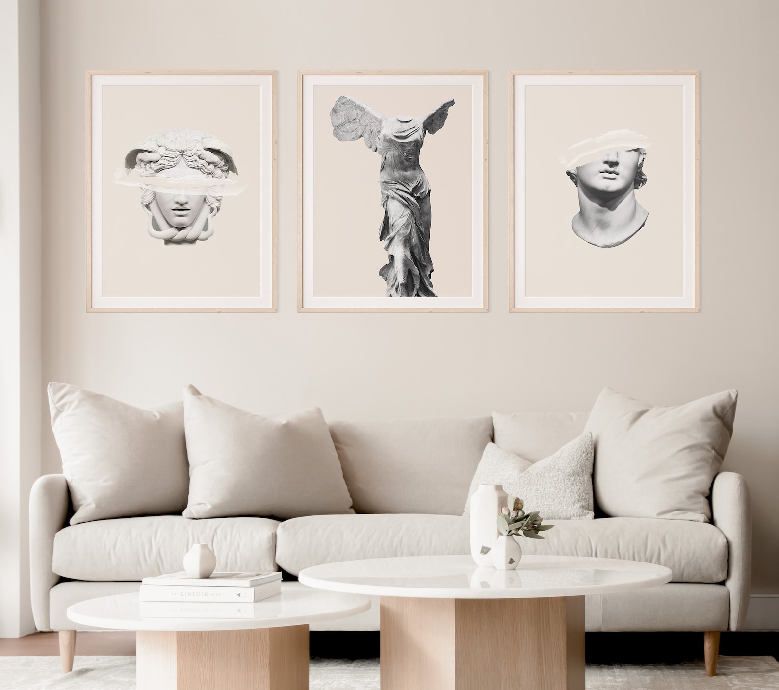3 Pieces Wall Art Greek Statue Prints Neutral Art Etsy
