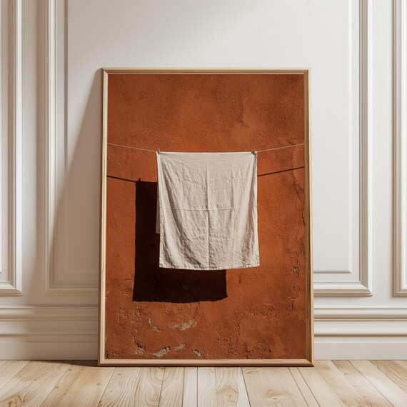 Italian Coastal Linen Cloth, Mediterranean Wall Art Photography (Digital Download) 187