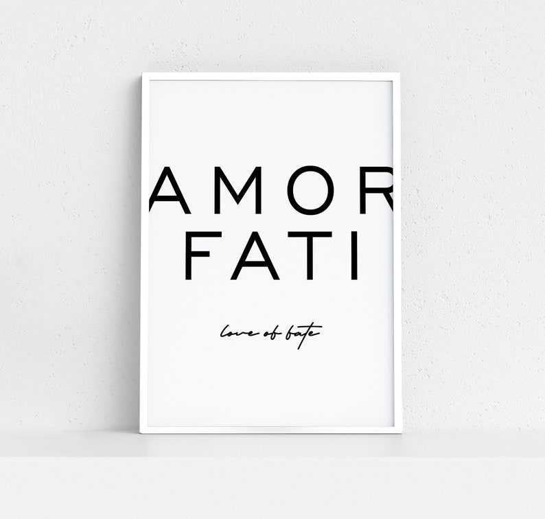 Amor Fati Friedrich Nietzsche Amour Du Destin Citation Etsy France