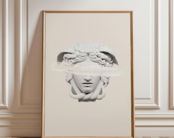 翼のある勝利の女神像プリント、ギリシャ彫刻の壁掛けアート、古典美術