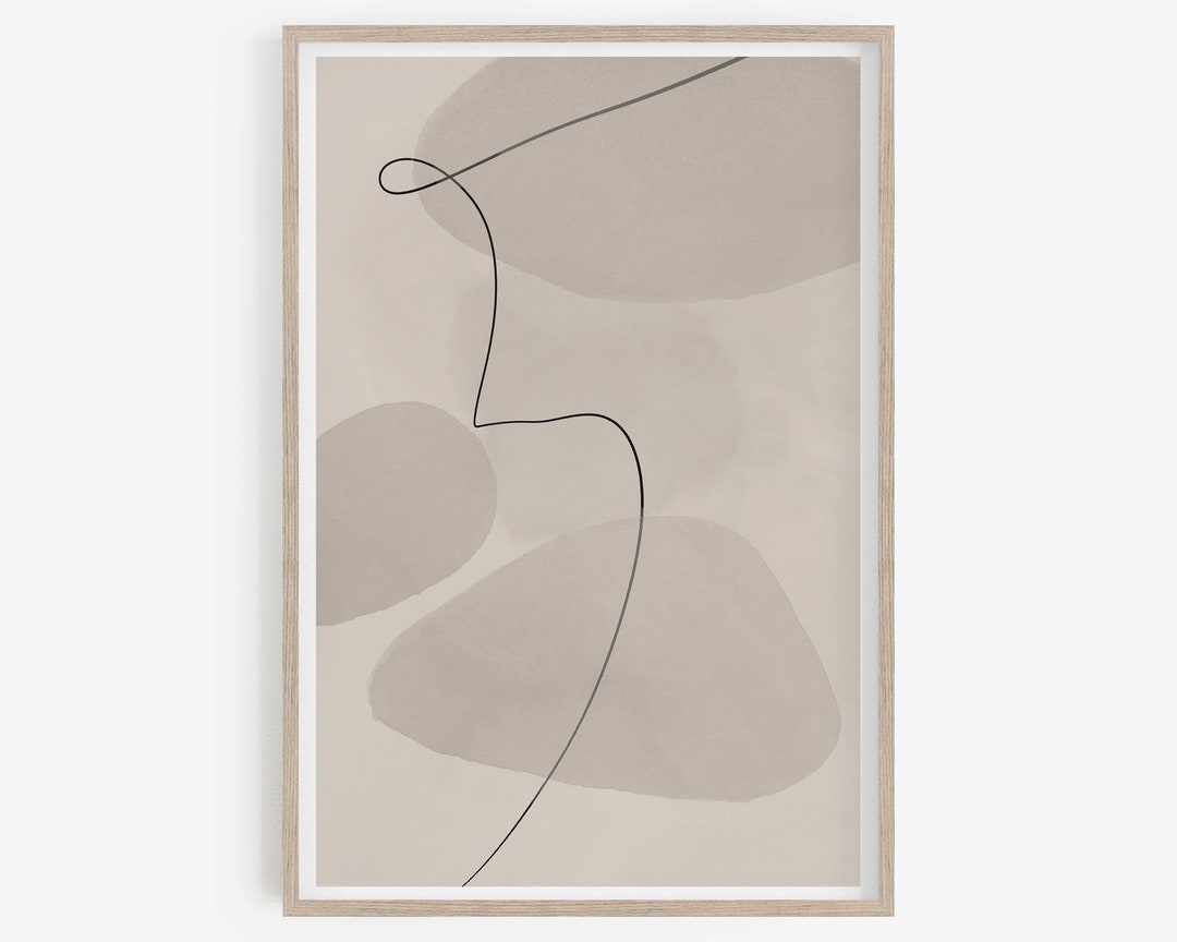 Taupe Wall Art Abstract Art Print Neutral Art Print Beige Etsy