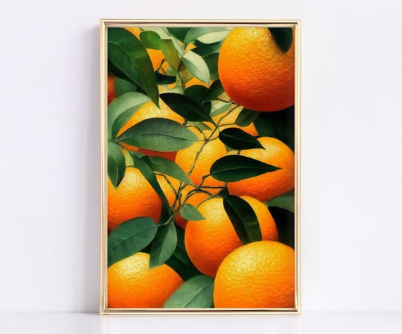Claude Monet Vintage Orange tree print | Botanical oil painting  | Living Room Decor | Downloadable PRINTABLE Digital Art | Instant Download