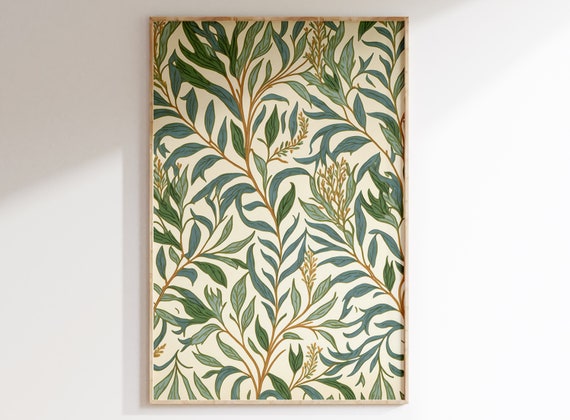 William Morris Willow Bough Printable Wall Art, Instant Download, Aesthetic Room Decor, Vintage Floral Pattern, Exhibition Poster.