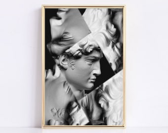 Statua di David stampabile, scultura in marmo greca (download digitale)