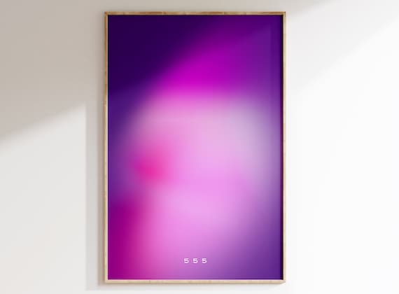 Purple Aura poster | Angel number 555 | y2k indie room decor | PRINTABLE Digital Download.