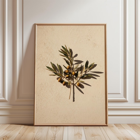 Olive Branch Art, Italian Amalfi Coast Botanical Wall Decor (Digital Download) 185