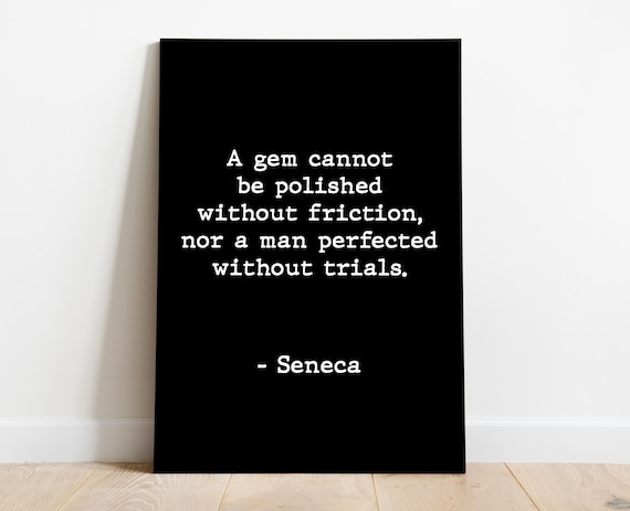 Seneca Stoic Quote T Shirt - Philosophy, Stoicism, Gem Seneca Stoic Quote T Shirt - Philosophy, Stoicism, Gem