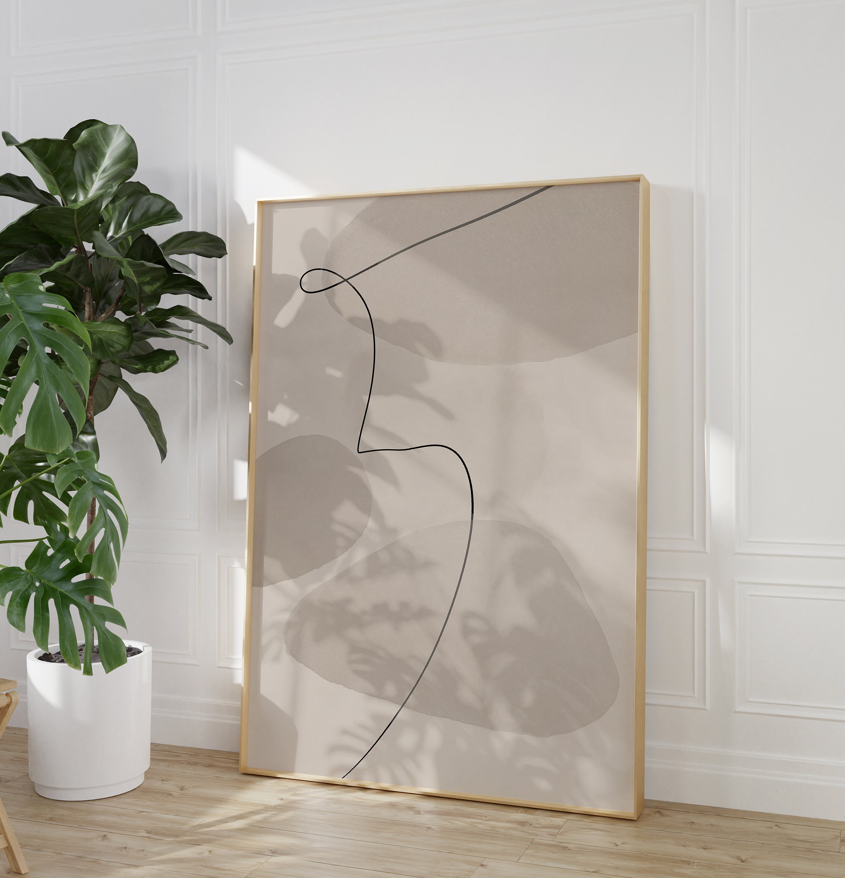 Taupe Wall Art Abstract Art Print Neutral Art Print Beige Etsy