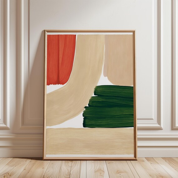 Abstract Summer Color-Block Art, Modern Minimalist Print, Summer Decor (Digital Download) 709