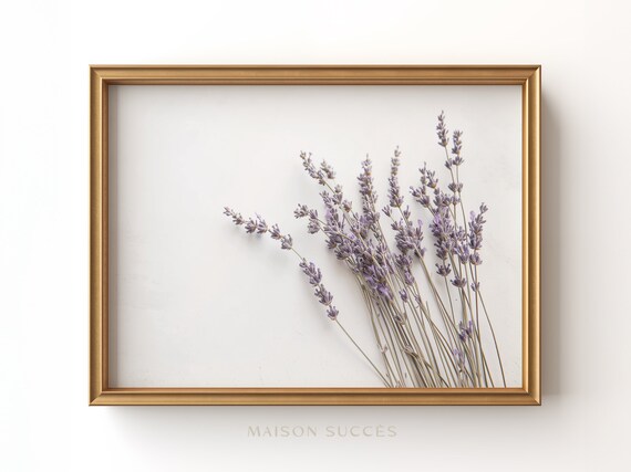 Lavender Branch Print | Rustic Farmhouse Wall Art (Digital Download)